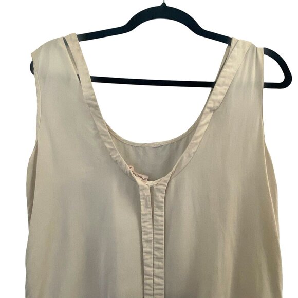 ANNARITA N Women Italian Dress Sleeveless Scoop Neck V Back Sz 6 Ivory 75-20 - Picture 6 of 16